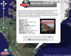 screen shot of wildlife sanctuary map